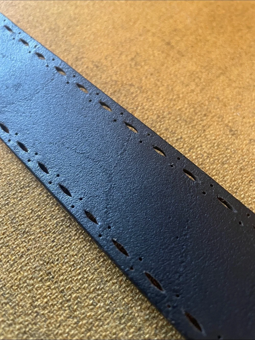 Roots Black Leather Belt with Silver-Tone Buckle - Picture 3 of 4